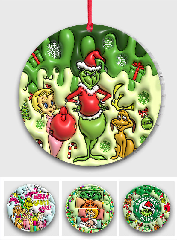 Personalized Grinchmas Christmas Ornament Custom Gift Ornament GradoCreations