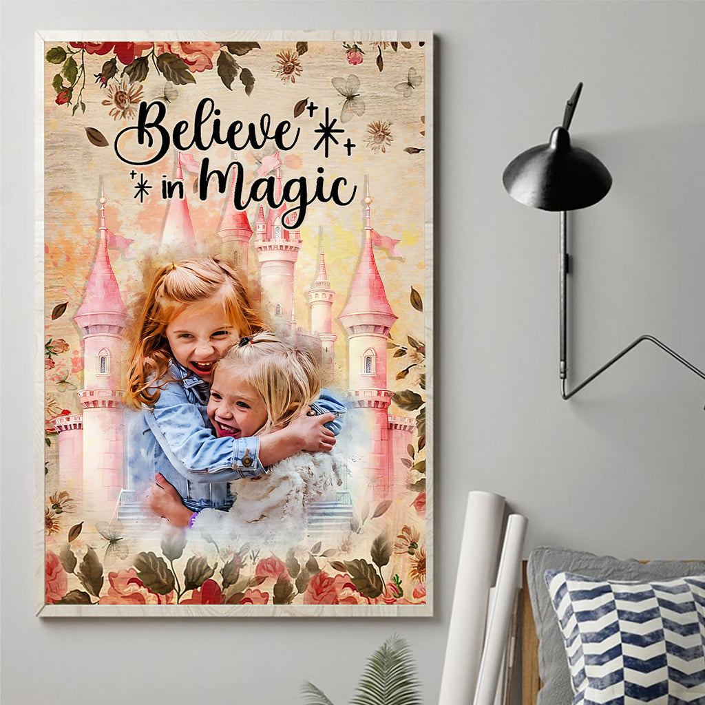 Personalized Believe In Magic Canvas Poster Gift for Kids Canvas And Poster GradoCreations