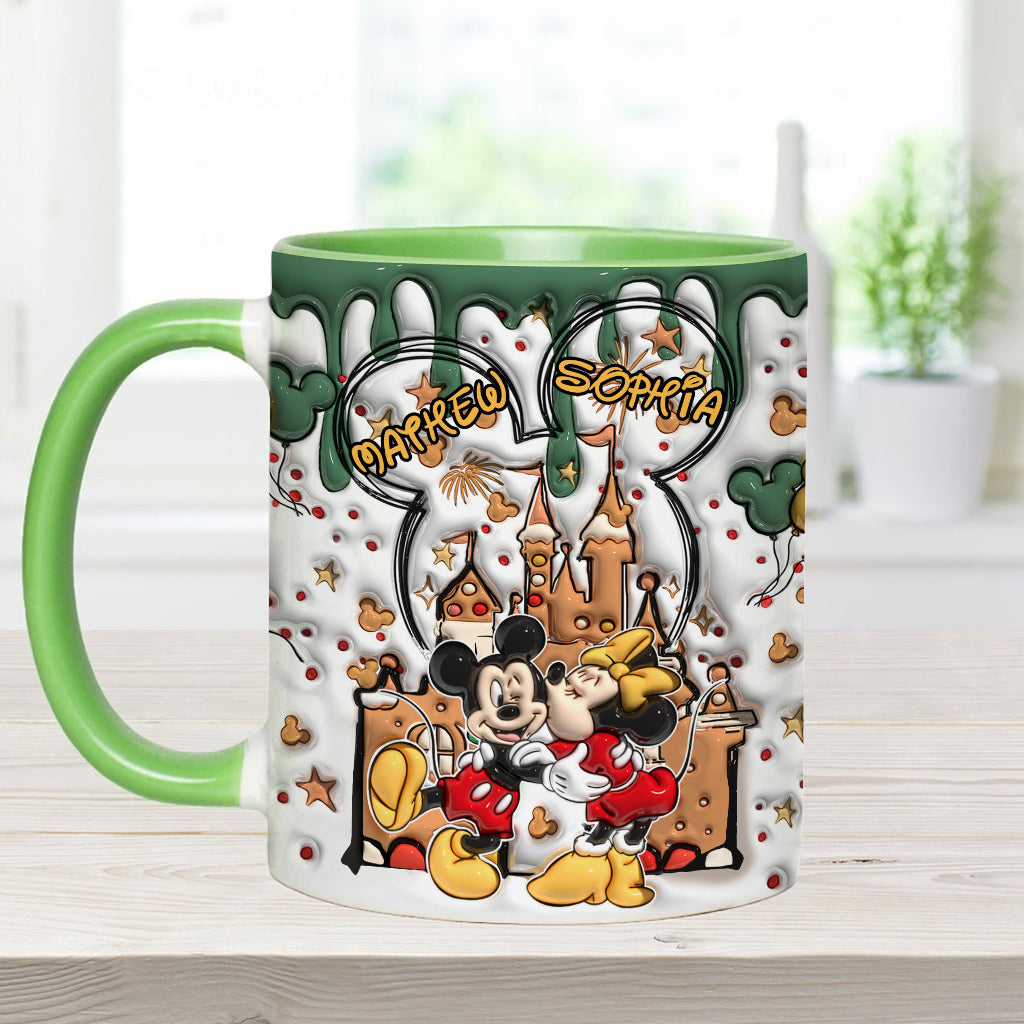 Personalized Accent Mug with Two-Tone Design for Couples Accent Mug GradoCreations