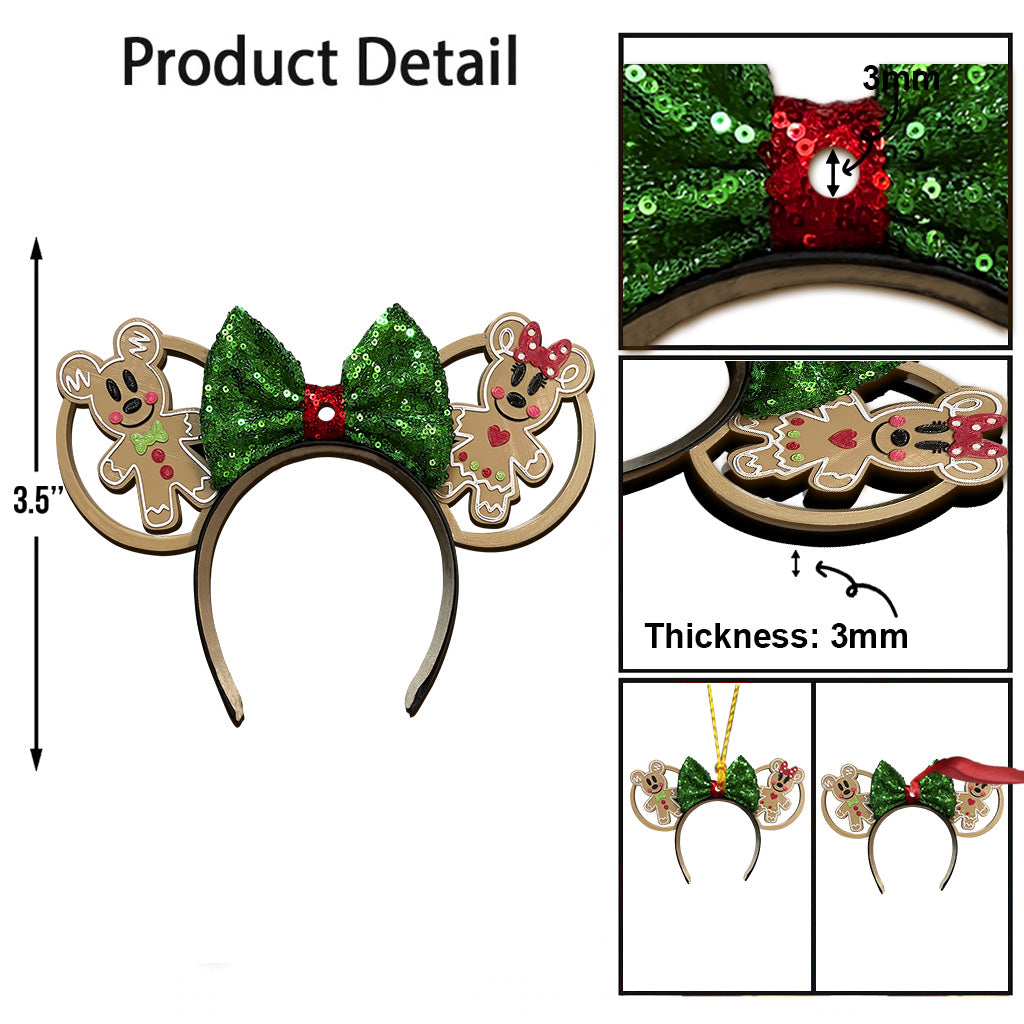 Personalized Merry Christmas Mouse Ornament Custom Gift Ornament GradoCreations