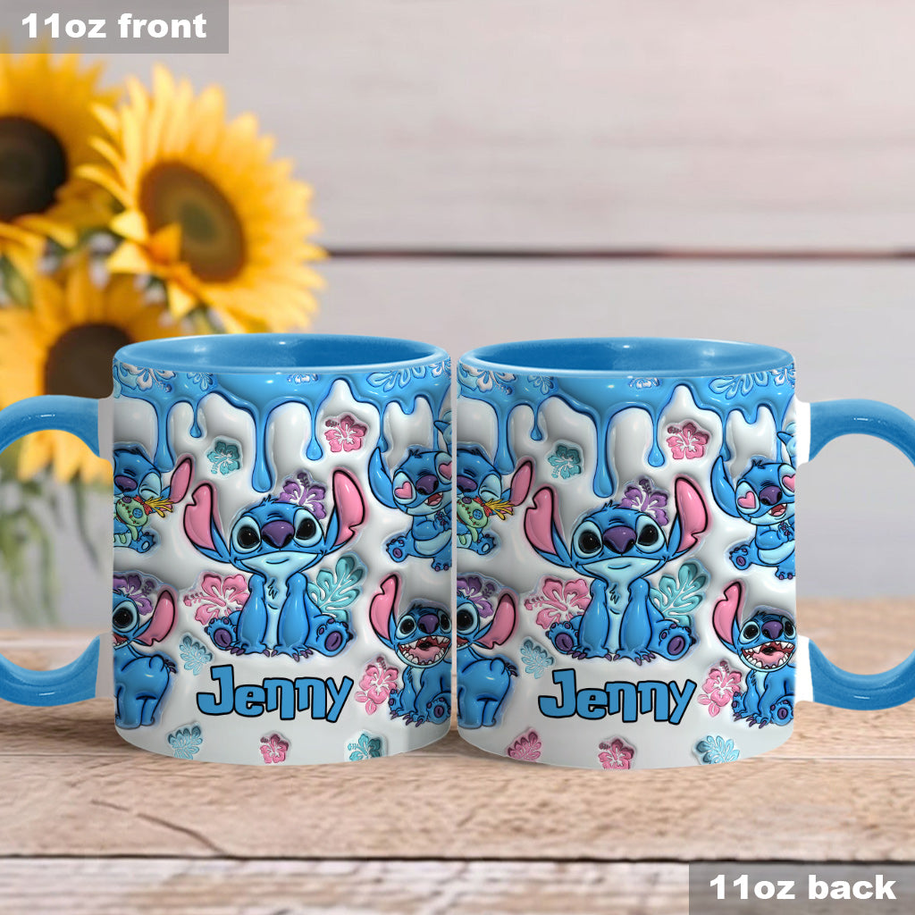 Personalized Ohana Accent Mug with Custom Name Gift for Family Accent Mug GradoCreations