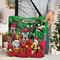 Personalized Christmas Mouse Tote Bag with Custom Name Tote Bag GradoCreations