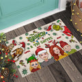 Personalized Grinch Family Doormat Custom Holiday Decor Doormat GradoCreations