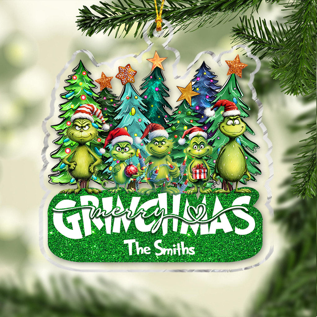 Personalized Grinch Christmas Ornament Custom Name Gift Ornament GradoCreations