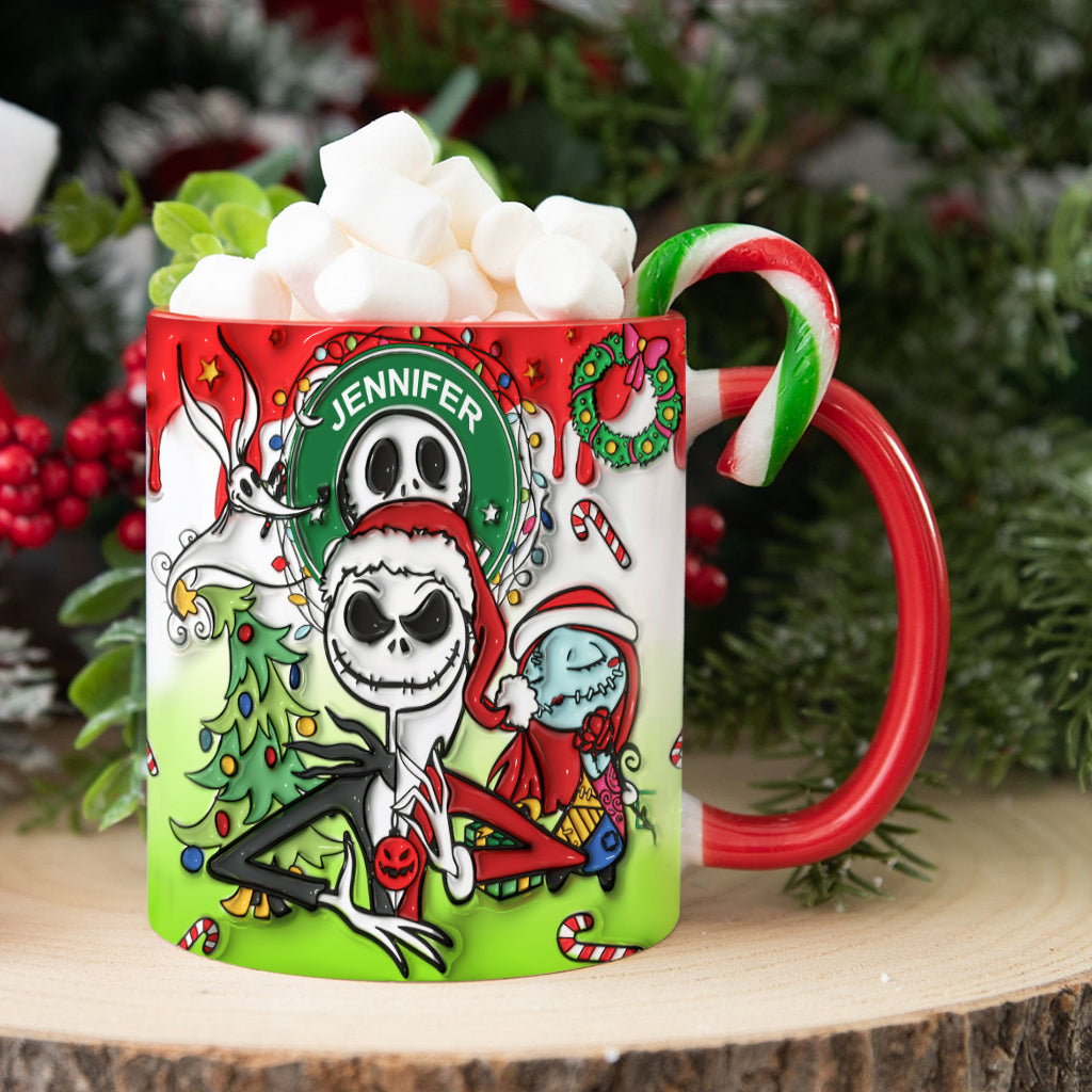 Personalized Nightmare Accent Mug Custom Name Halloween Gift Accent Mug GradoCreations