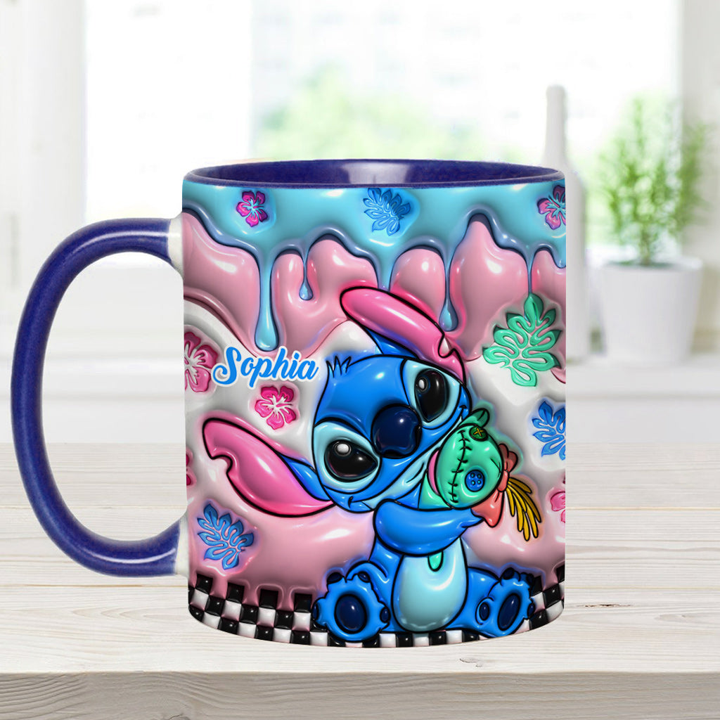 Personalized Ohana Accent Mug Custom Name Gift for Family Accent Mug GradoCreations