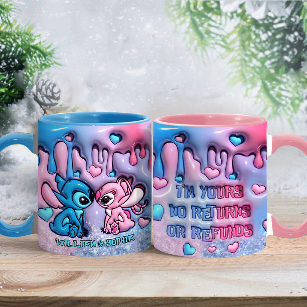Personalized Ohana Accent Mug Custom Names Gift for Couple Accent Mug GradoCreations