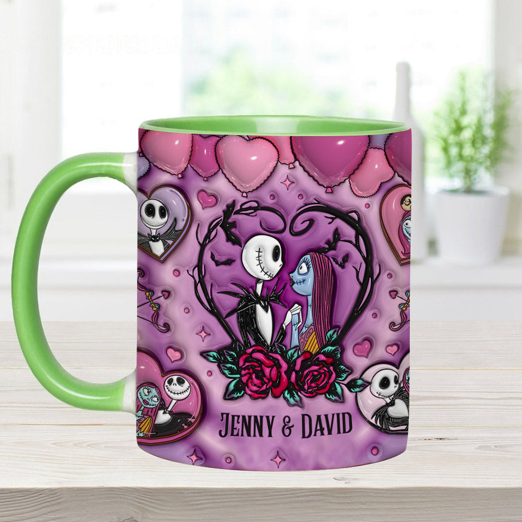 Personalized Nightmare Accent Mug Custom Name Gift for Couples Accent Mug GradoCreations