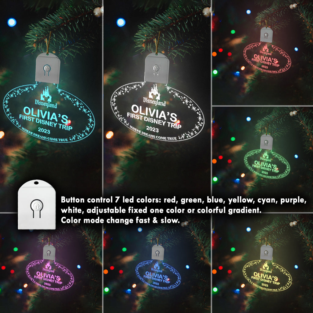 Personalized LED Acrylic Ornament with Custom Name for Christmas Led Acrylic Ornament GradoCreations