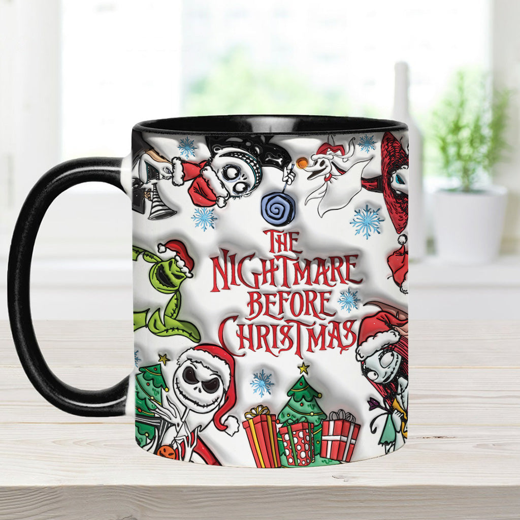 Personalized Nightmare Before Christmas Accent Mug Gift for Halloween & Christmas Accent Mug GradoCreations