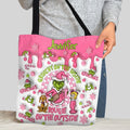 Personalized Grinchy On The Inside Tote Bag Custom Name Gift Tote Bag GradoCreations