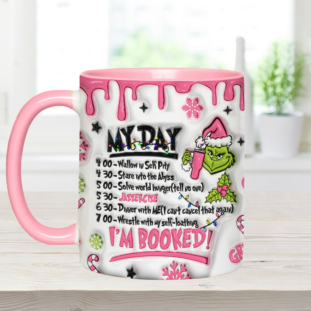 Personalized Christmas Accent Mug with Grinch Design for Hot Cocoa Accent Mug GradoCreations