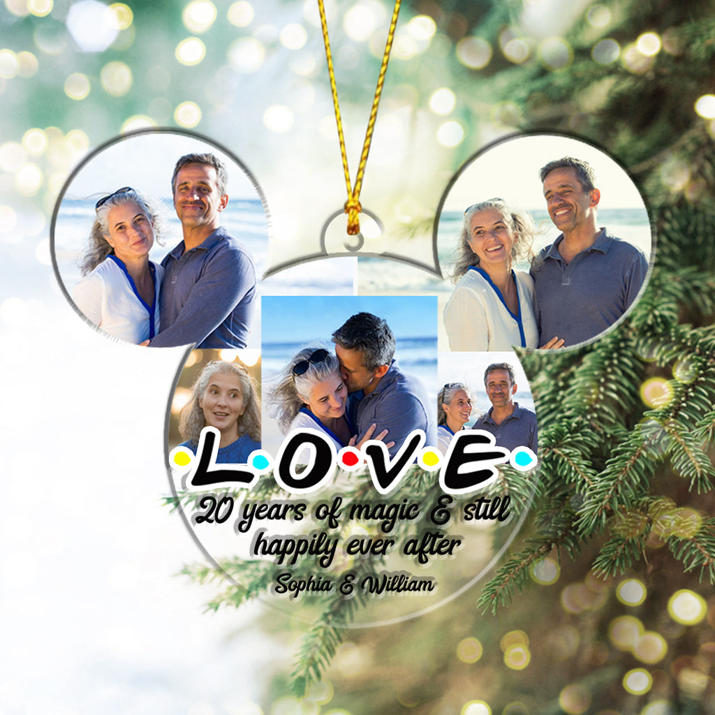 Personalized Mouse Ears Ornament Custom Name for Christmas Gift One-sided Ornament GradoCreations