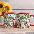 Personalized Accent Mug Custom Name Grinch Design Gift for Christmas Accent Mug GradoCreations