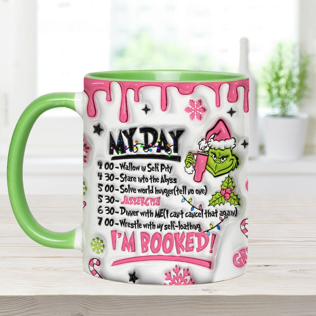 Personalized Christmas Accent Mug with Grinch Design for Hot Cocoa Accent Mug GradoCreations