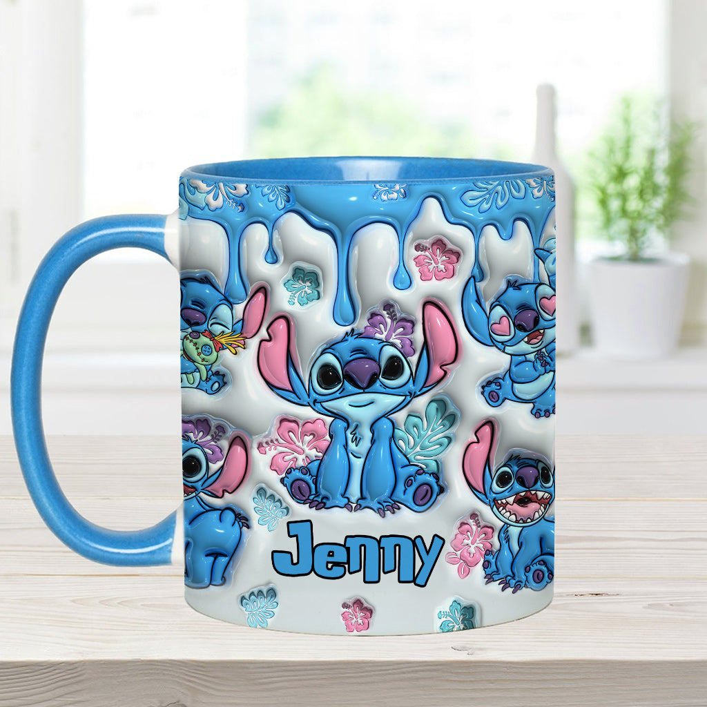 Personalized Ohana Accent Mug with Custom Name Gift for Family Accent Mug GradoCreations