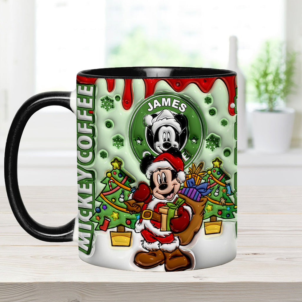 Personalized Christmas Mouse Accent Mug Custom Name Gift Accent Mug GradoCreations