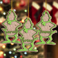 Personalized Grinchmas 2 Layered Ornament Custom Name Gift 2 Layered Piece Ornament GradoCreations