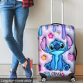 Personalized Ohana Luggage Cover Custom Name Gift for Travelers Luggage Cover GradoCreations