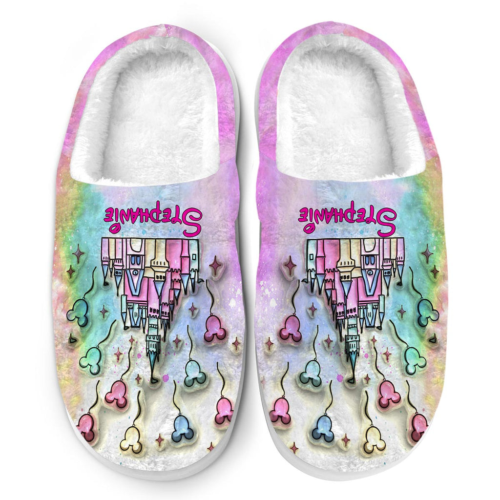Personalized Cozy Mouse Slippers Custom Design Gift Slippers GradoCreations