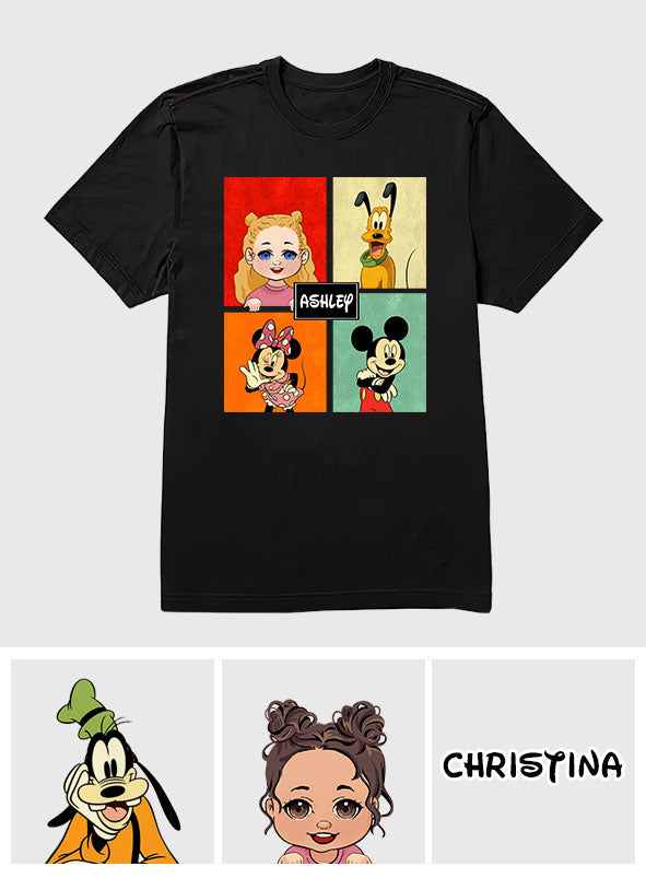 Personalized Disney Character All Over Shirt Custom Name Gift All Over Shirt GradoCreations