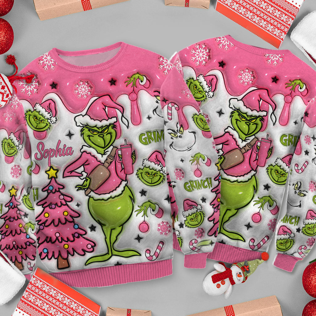 Personalized Merry Grinchmas Ugly Sweater for Christmas Gift Ugly Sweater GradoCreations