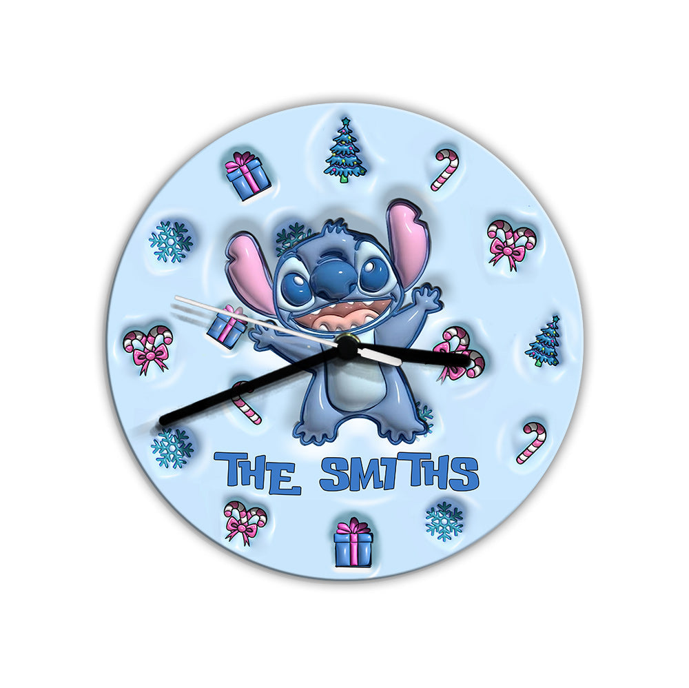 Personalized Ohana Wall Clock Custom Family Name Gift Wall Clock GradoCreations