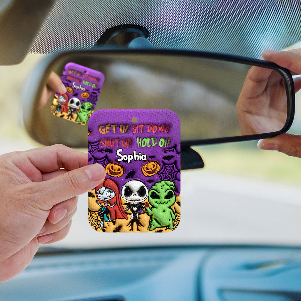 Personalized Halloween Air Freshener Custom Name Gift Rectangle Air Freshener GradoCreations