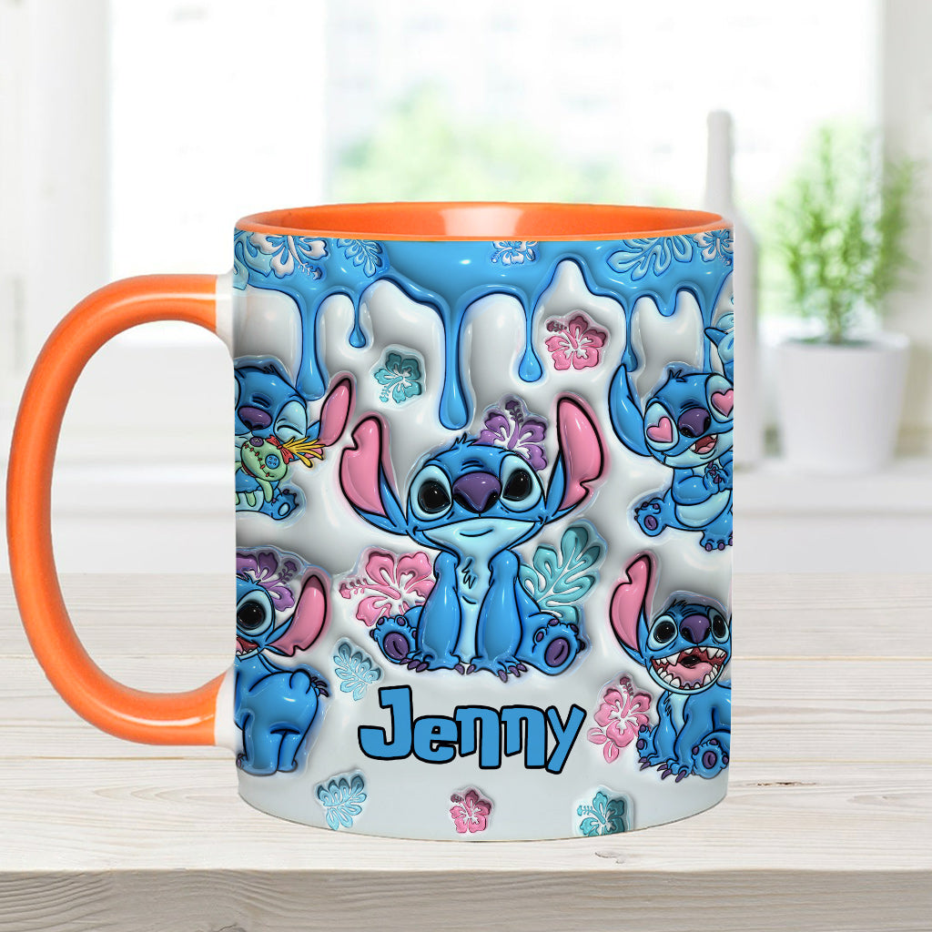Personalized Ohana Accent Mug with Custom Name Gift for Family Accent Mug GradoCreations