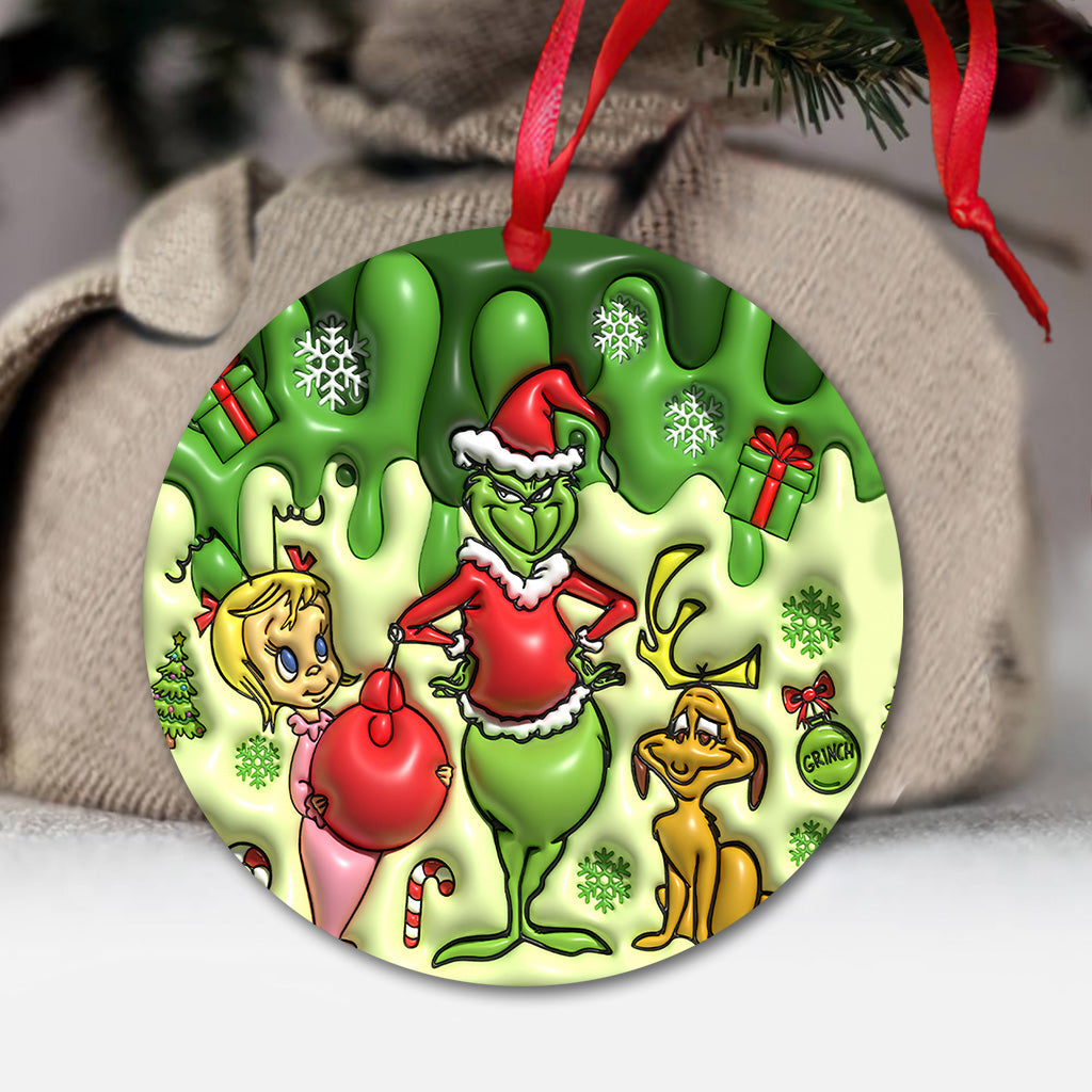Personalized Grinchmas Christmas Ornament Custom Gift Ornament GradoCreations