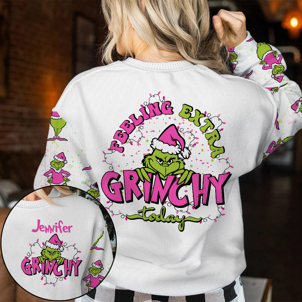 Personalized Grinchy Holiday Ugly Sweater Gift for Women Ugly Sweater GradoCreations