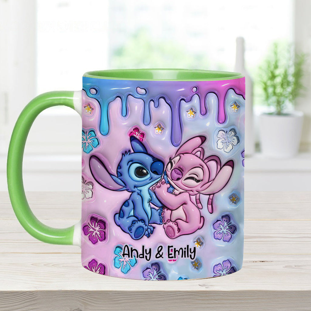 Personalized Ohana Accent Mug Custom Name Gift for Partner Accent Mug GradoCreations