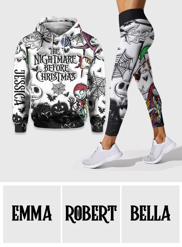 Personalized Nightmare Before Christmas Hoodie & Leggings Set Hoodie & Leggings GradoCreations