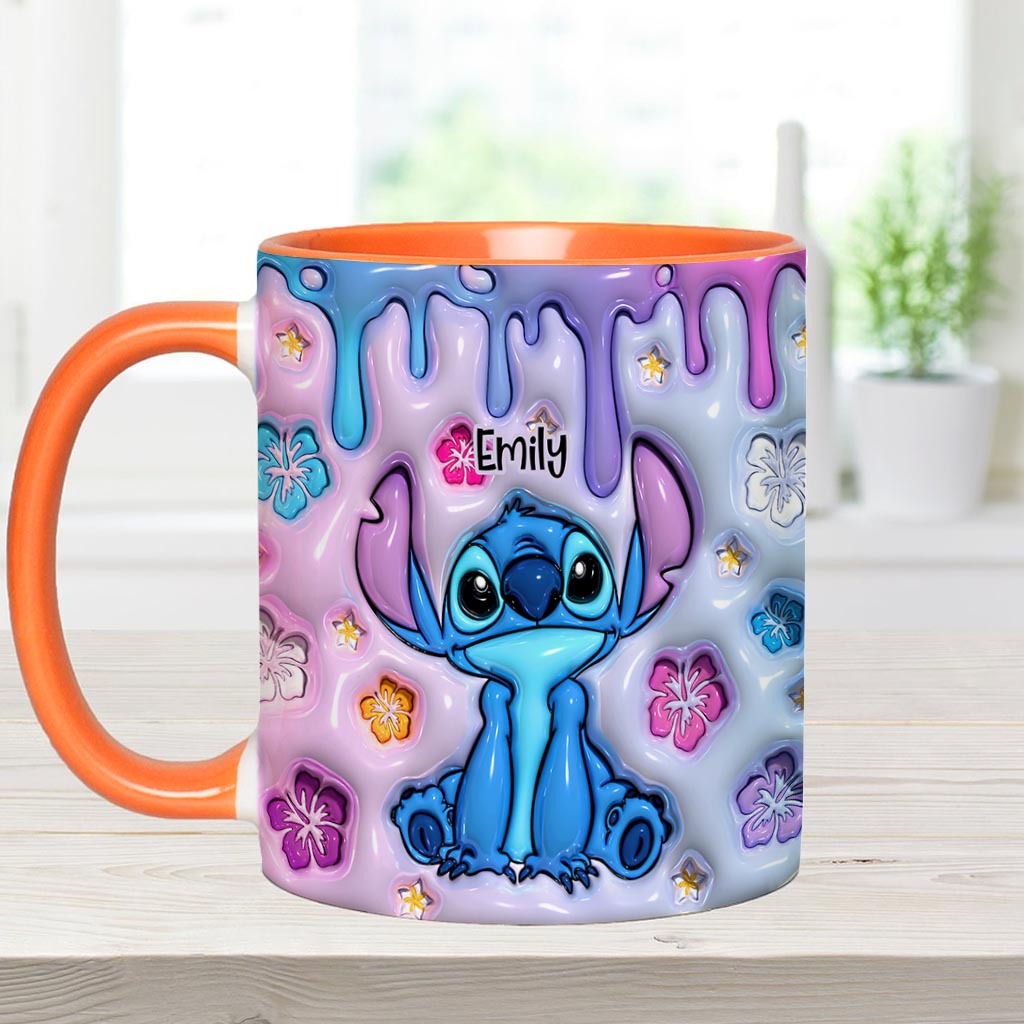 Personalized Ohana Accent Mug Custom Name Gift for Family Accent Mug GradoCreations