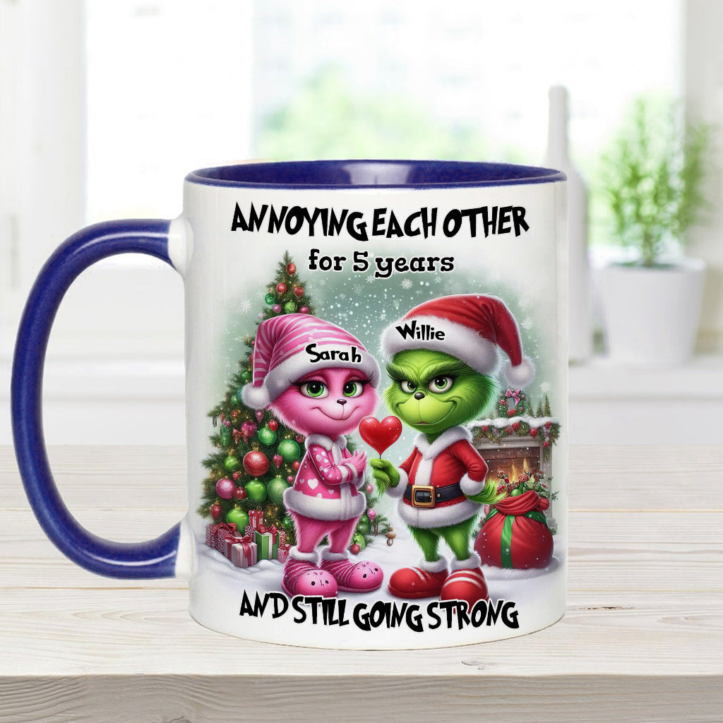 Personalized Accent Mug Annoying Each Other Gift for Couple Christmas Accent Mug GradoCreations