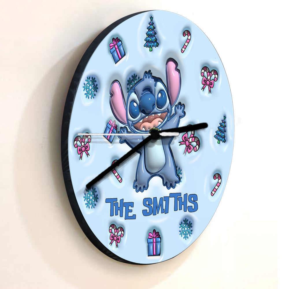 Personalized Ohana Wall Clock Custom Family Name Gift Wall Clock GradoCreations