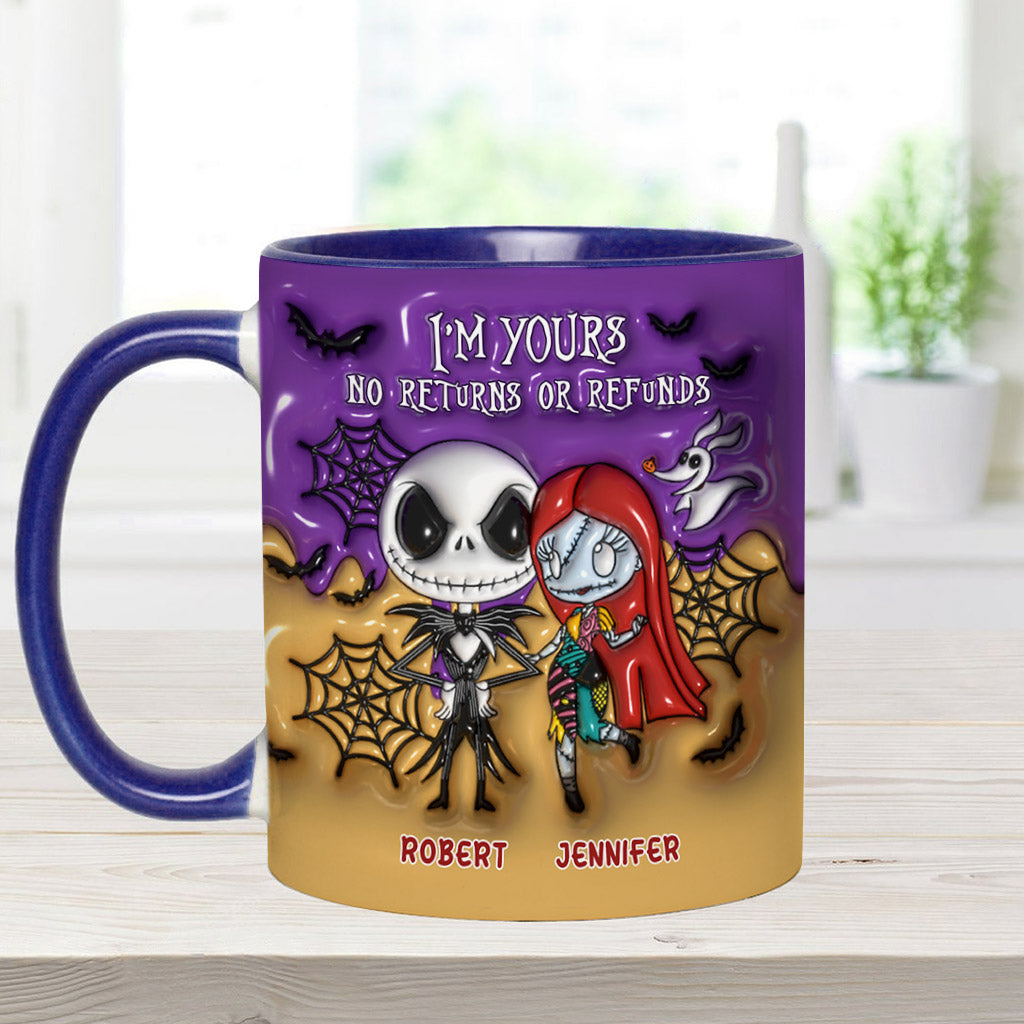 Personalized Nightmare Accent Mug Custom Name Gift for Couples Halloween Accent Mug GradoCreations