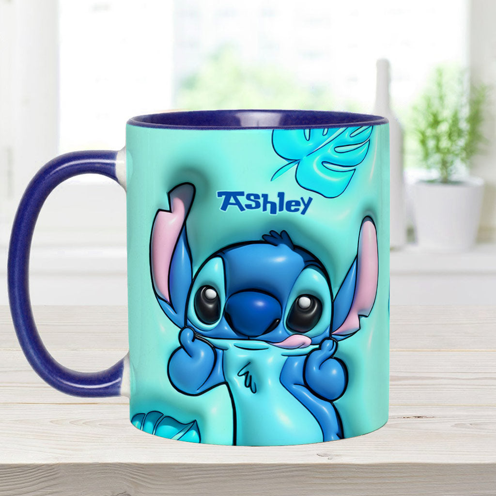 Personalized Ohana Accent Mug Custom Name Gift for Mom Accent Mug GradoCreations