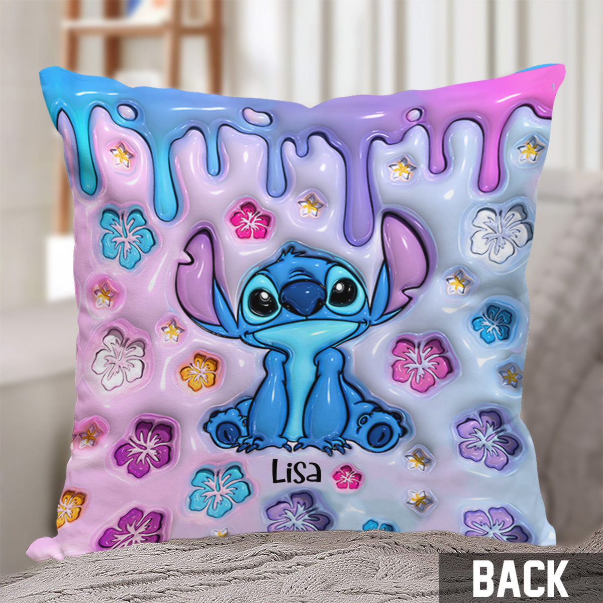 Personalized Ohana Throw Pillow Custom Name Gift for Family Throw Pillow GradoCreations