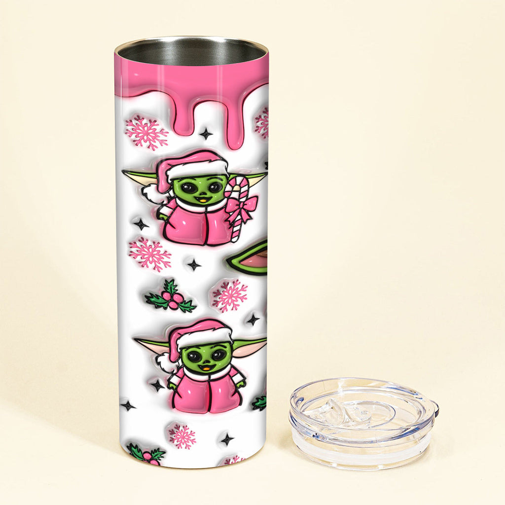 Personalized Pink Skinny Tumbler Custom Name Holiday Gift Skinny Tumbler GradoCreations