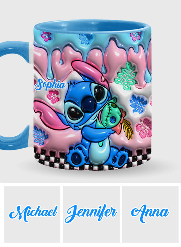 Personalized Ohana Accent Mug Custom Name Gift for Family Accent Mug GradoCreations