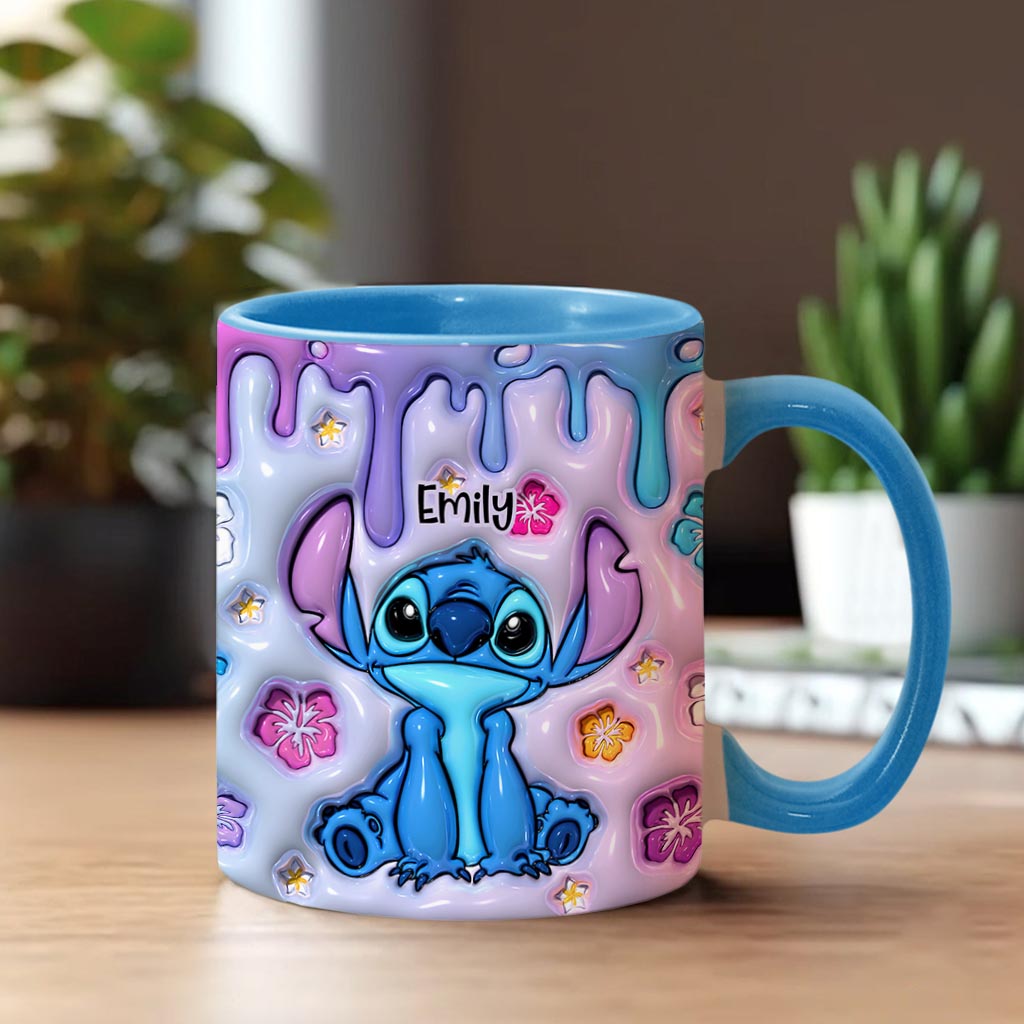 Personalized Ohana Accent Mug Custom Name Gift for Family Accent Mug GradoCreations