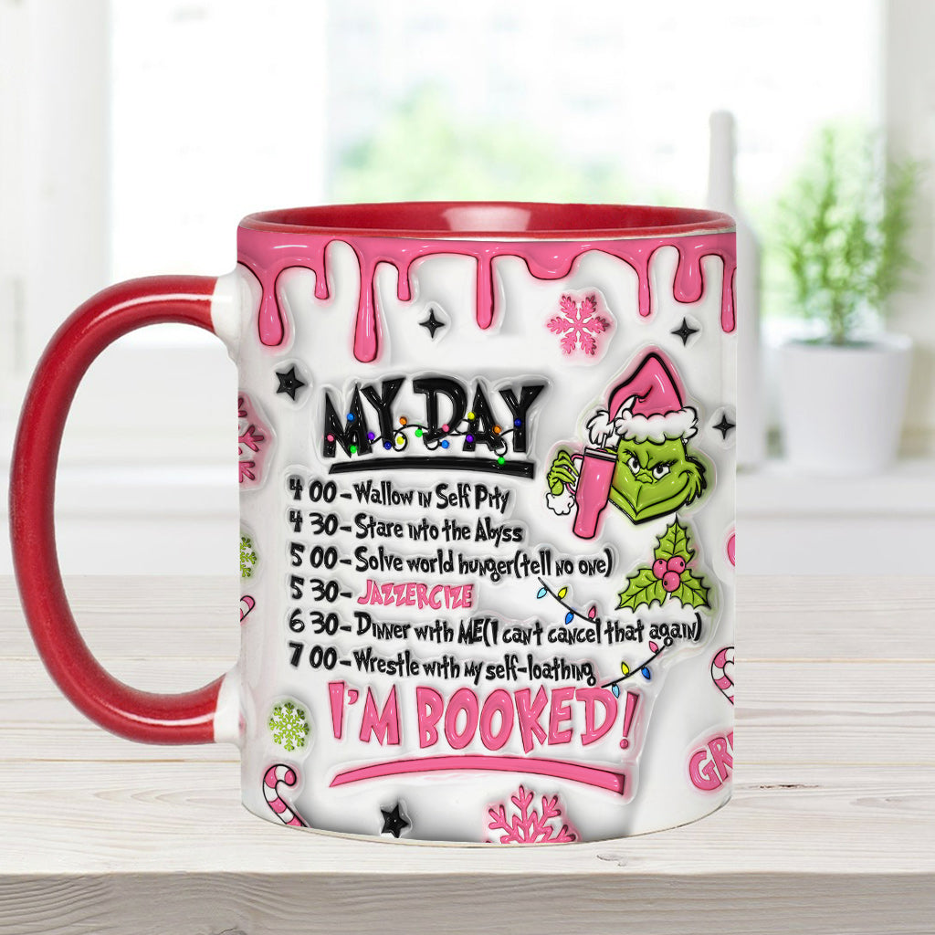 Personalized Christmas Accent Mug with Grinch Design for Hot Cocoa Accent Mug GradoCreations