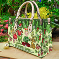 Personalized Grinch Theme Leather Handbag for Christmas Gift Leather Handbag GradoCreations