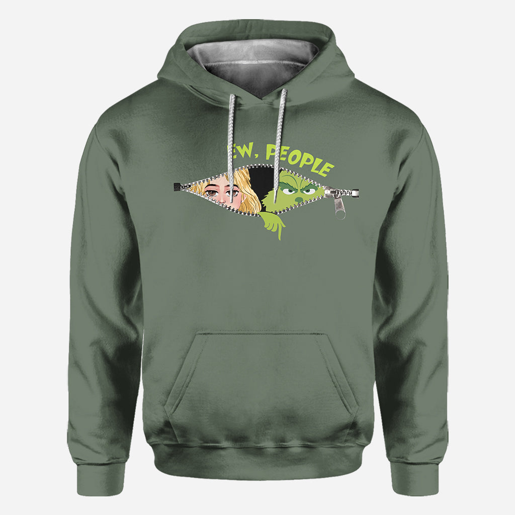 Personalized Green Mischief All-Over Christmas Shirt Gift All Over Shirt GradoCreations