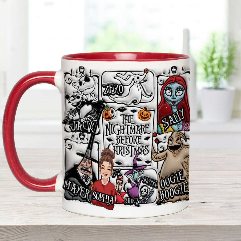 Personalized Nightmare Before Christmas Accent Mug Gift Idea Accent Mug GradoCreations