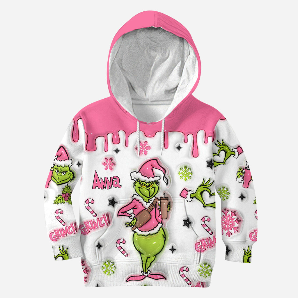 Personalized Christmas Grinch Hoodie and Leggings Set Gift Hoodie & Leggings GradoCreations