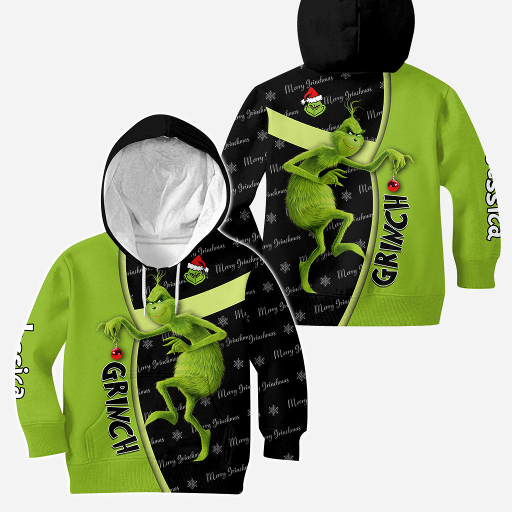 Personalized Grinch Hoodie and Leggings Custom Name Gift for Christmas Hoodie & Leggings GradoCreations