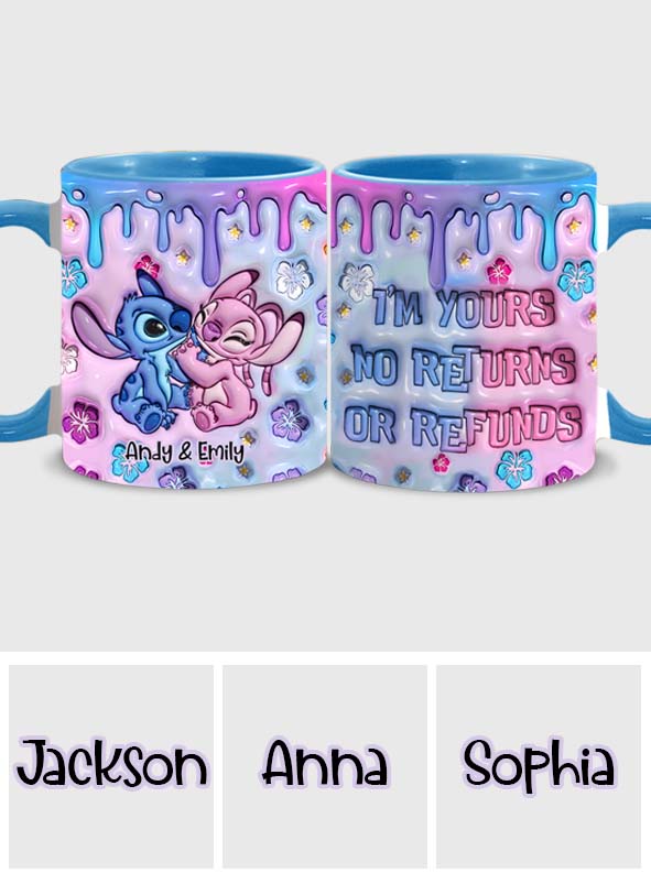 Personalized Ohana Accent Mug Custom Name Gift for Partner Accent Mug GradoCreations