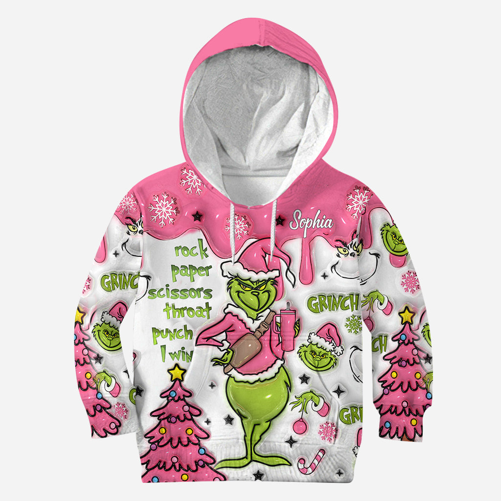 Personalized Grinch Hoodie and Leggings Set for Christmas | Custom Name Gift Hoodie & Leggings GradoCreations